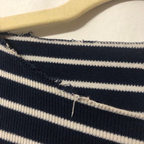ZARA TRAFALUC Striped Sweater Raw Hem Comfy S - Picture 3 of 5